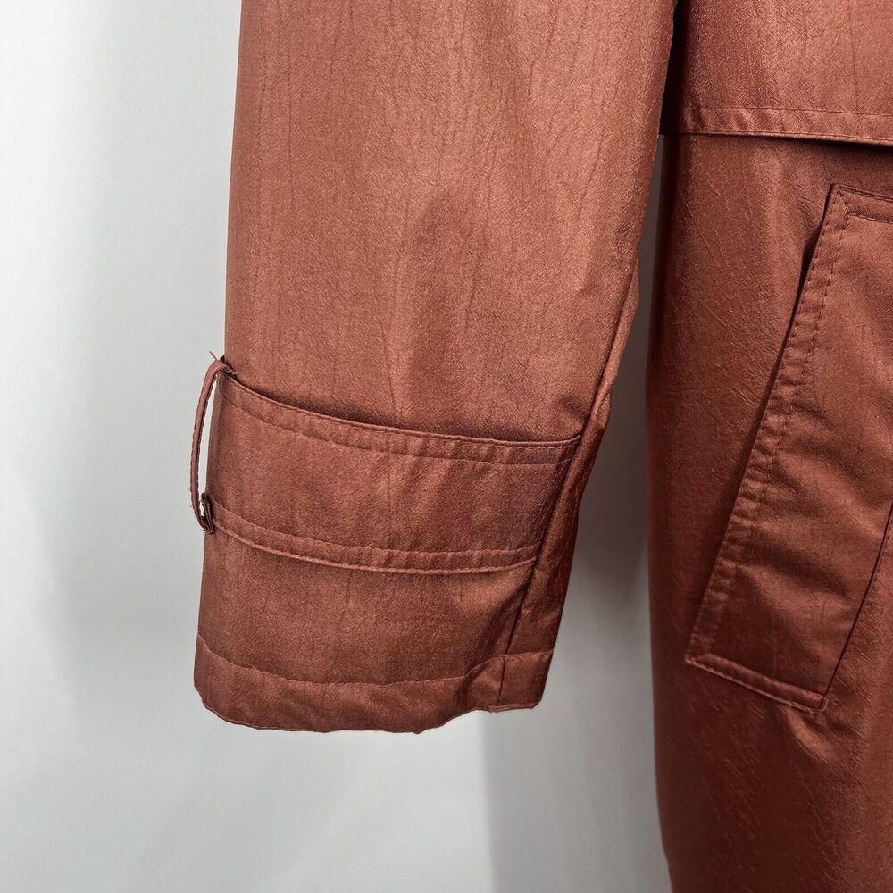 Laura Winston Rose Gold 3/4 Sleeve Single Breasted Trench Coat Classy 9/10 VTG - Picture 16 of 16